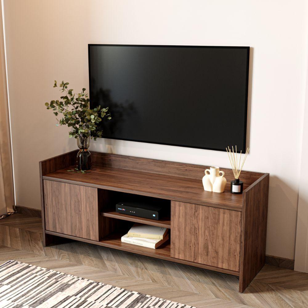 Wakefit TV Unit | Columbian Walnut Color, Engineered Wood TV Unit