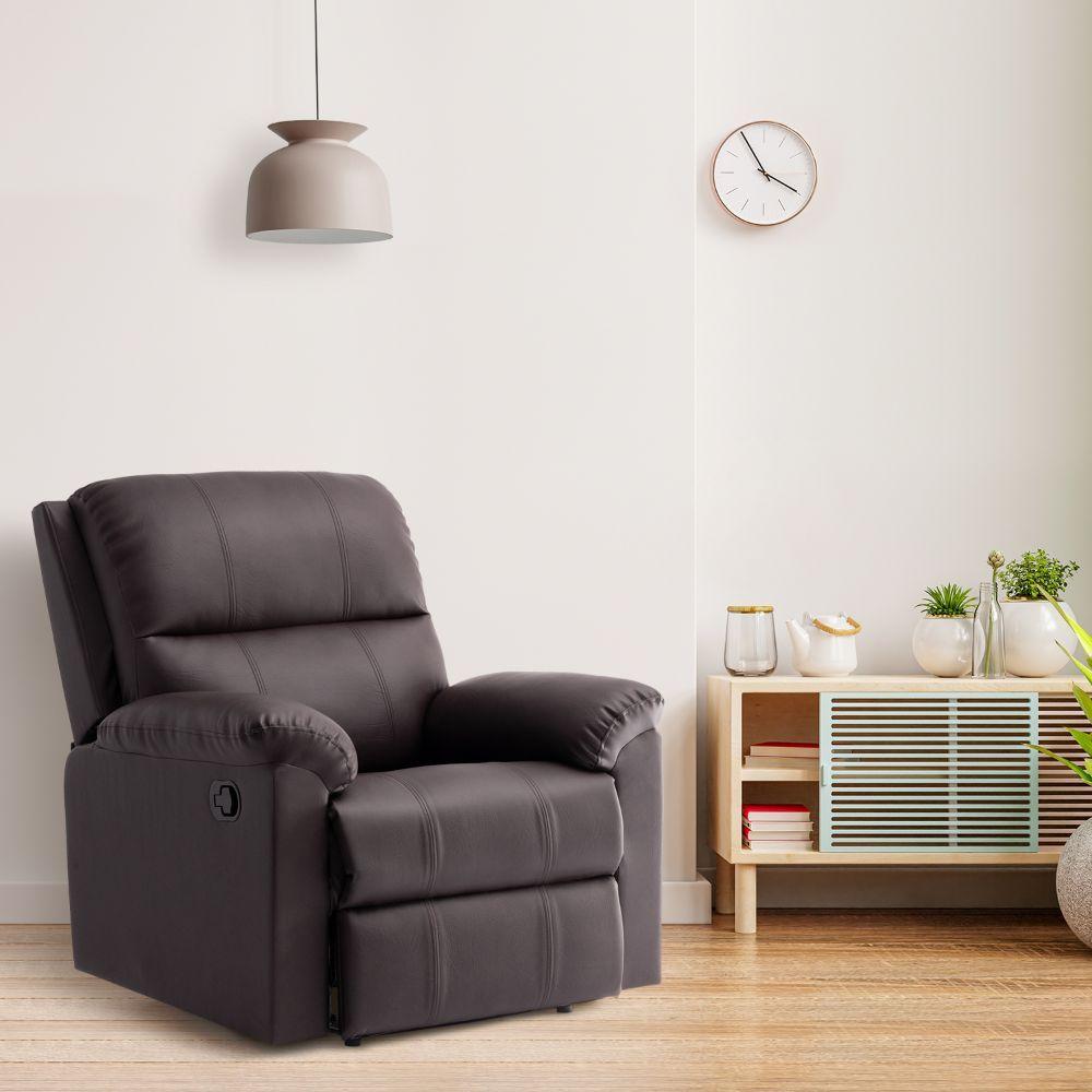 Wakefit Recliner | Dark Fantasy Design, Leatherette Material | Single Seater