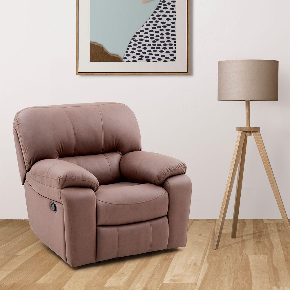Wakefit Recliner | Barcelona brown Design, Leatherette Material | Single Seater