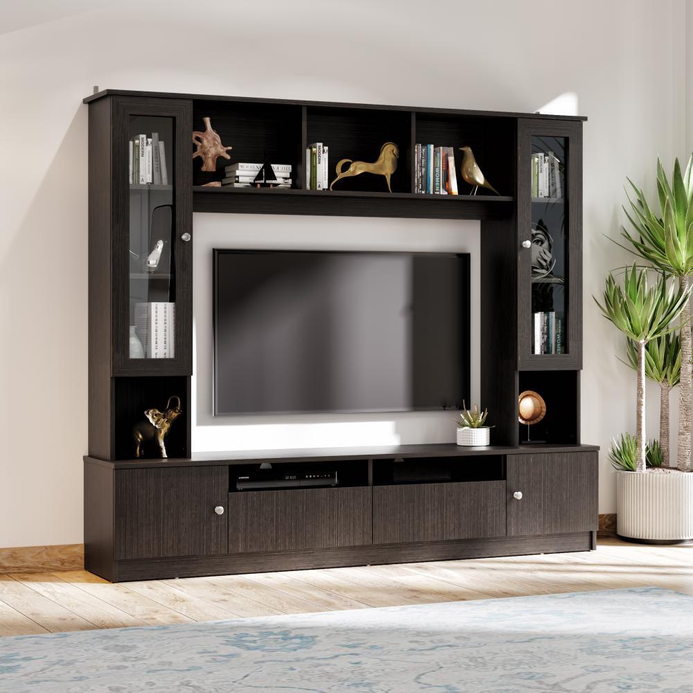 Wakefit TV Unit | Columbian Walnut Color, Engineered Wood TV Unit
