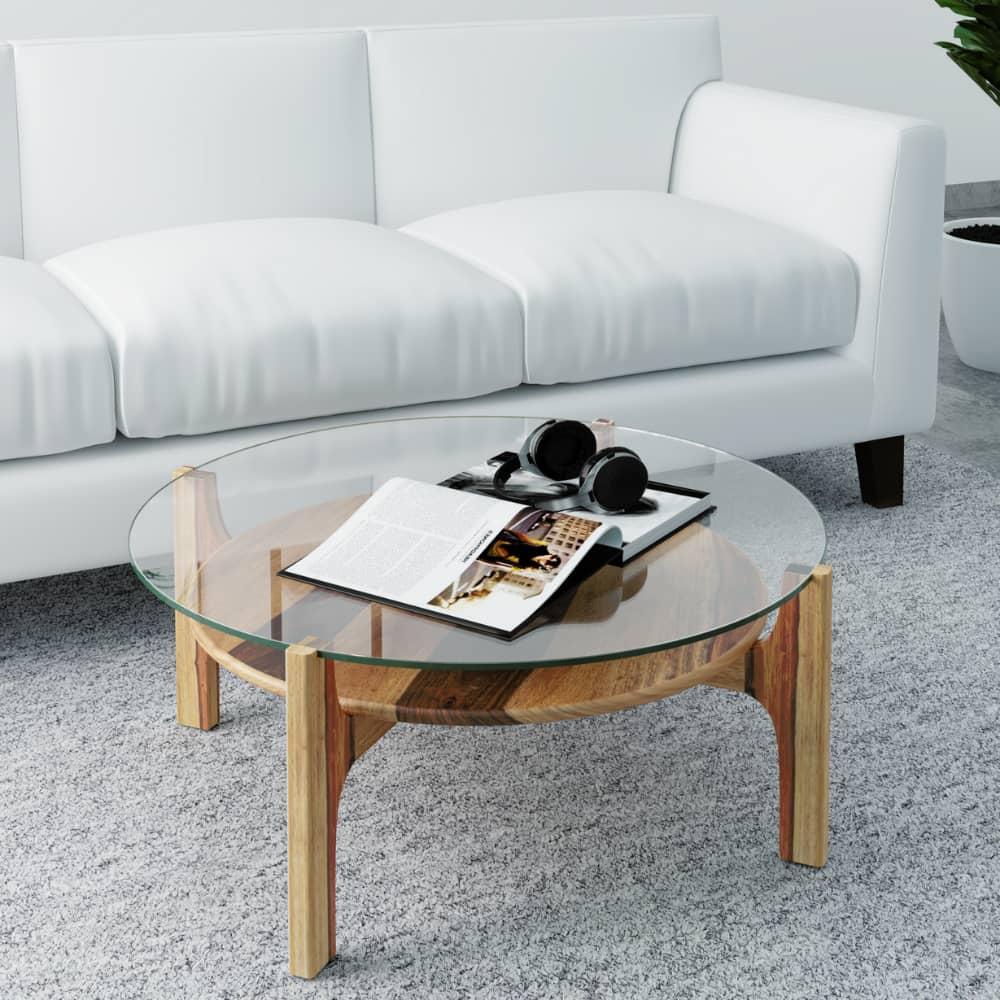 Wakefit Sheesham Coffee Table | Natural Finish Sheesham Coffee Table, With Free Of Cost Installation