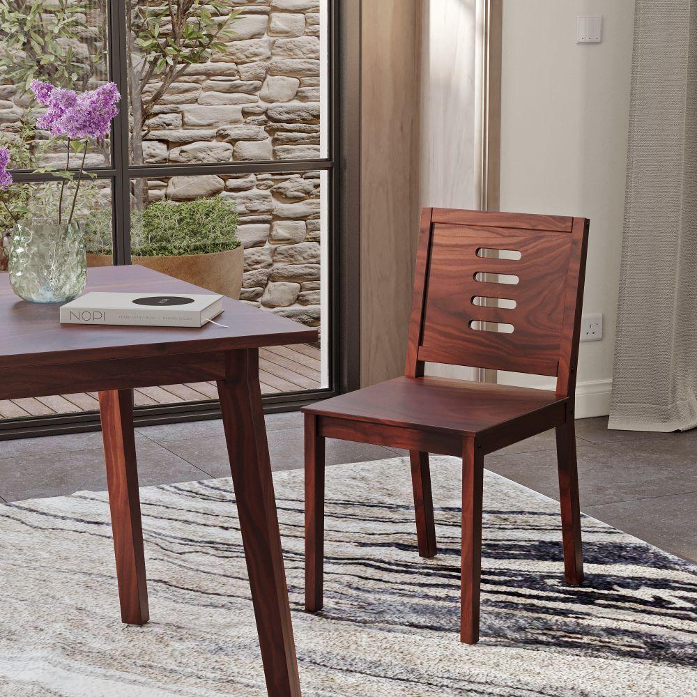 Wakefit Dining Chair | American Walnut Design, Teak Wood Dining Chair |