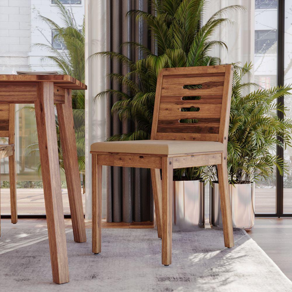 Wakefit Dining Chair | Natural Design, sheesham wood Dining Chair |
