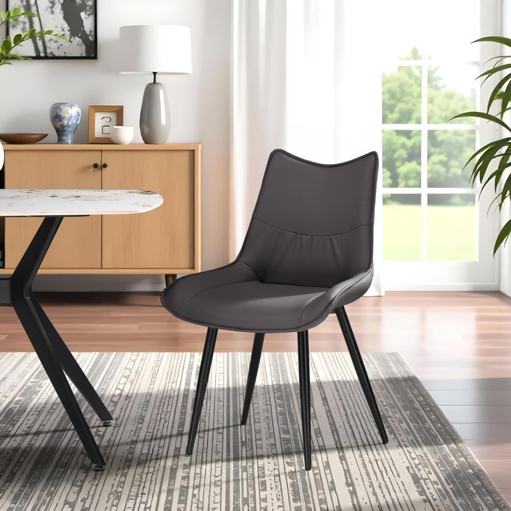 Wakefit Baklava Dining Chair Set of 2 - Grey