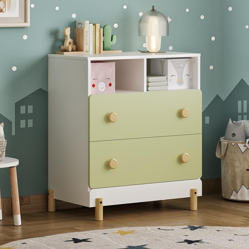 Wakefit Engineered Wood Kids Chest of Drawers, 2 Drawer Storage in Egg White Finishchildrens bedroom furniture ideas|toy box with storage|bunk beds