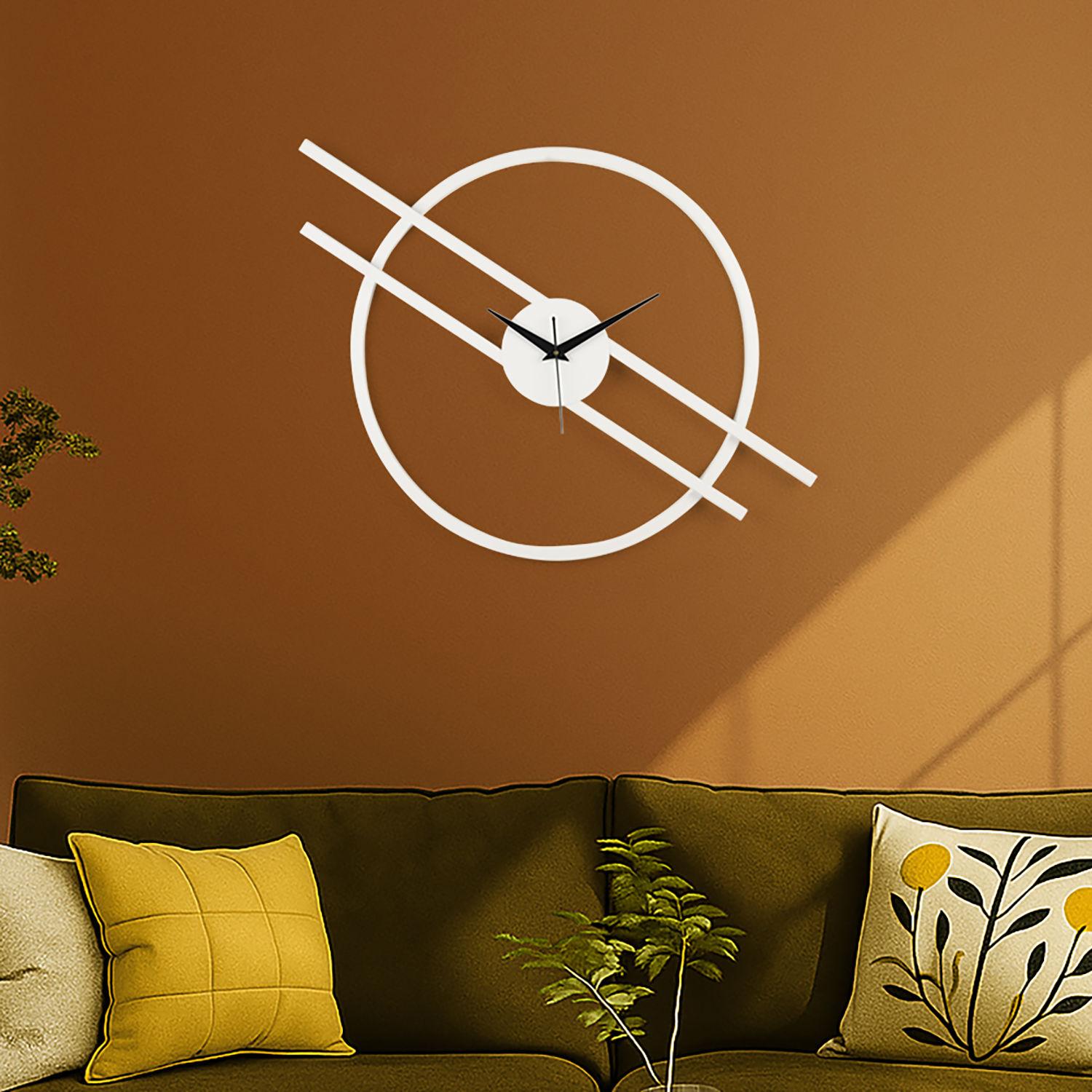Wakefit 28-Inch Wall Clock, Elegant Abstract Design in Metal, Perfect for Modern Interiors