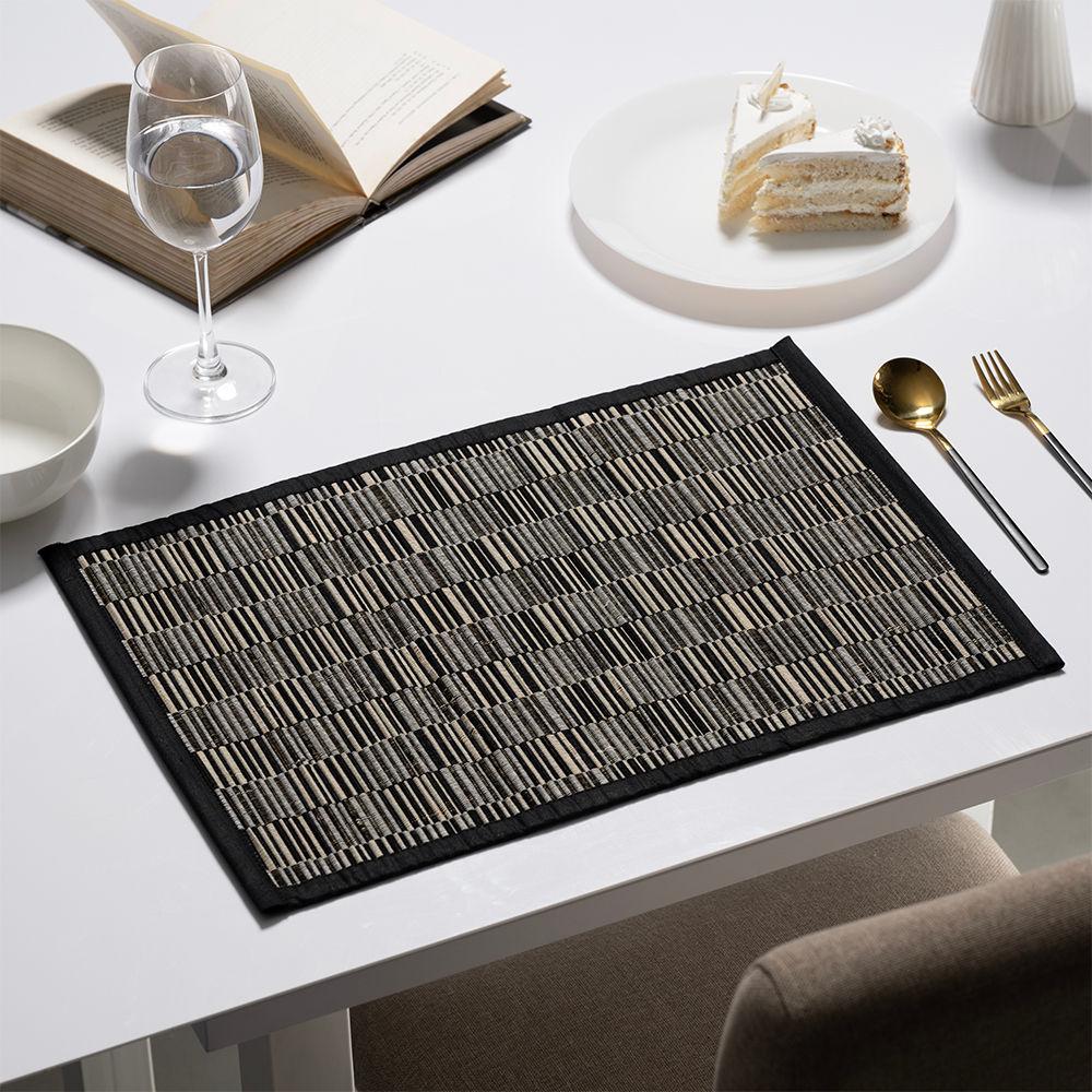 Wakefit Placemats | Kanga Black Design, Placemats | Set of 6