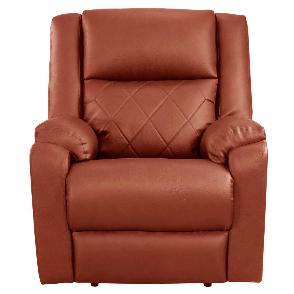 Wakefit Recliner | Leatherette Tan Design, Leatherette Material | 1 seater