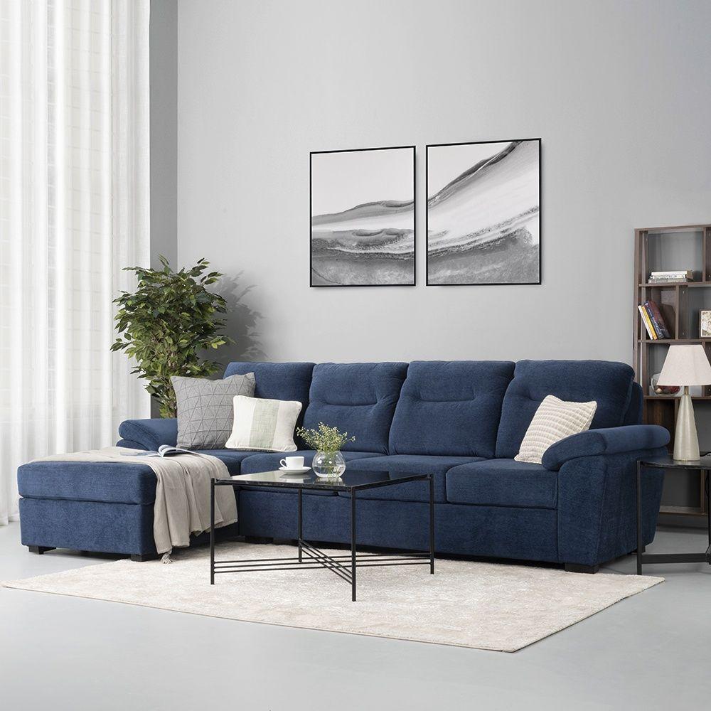 Wakefit Lounger L Shape Sofa Set (3 Seater + Left Aligned Chaise)