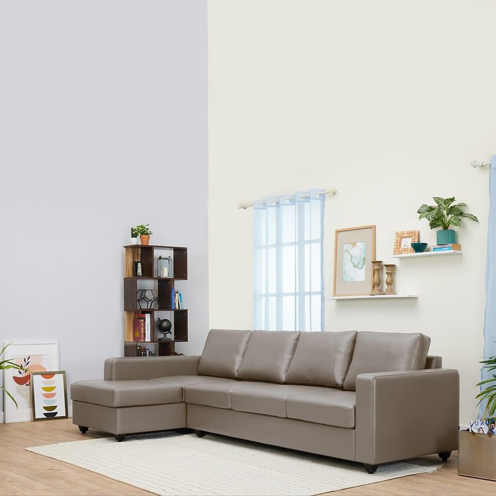 Wakefit Napper L Shape Sofa Set (3 Seater + Left Aligned Chaise)