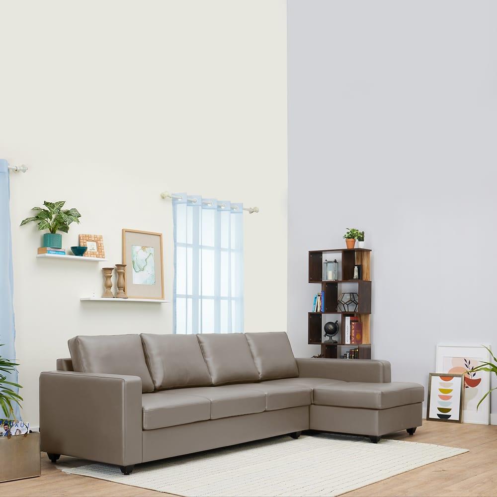 Wakefit Napper L Shape Sofa Set (3 Seater + Right Aligned Chaise)