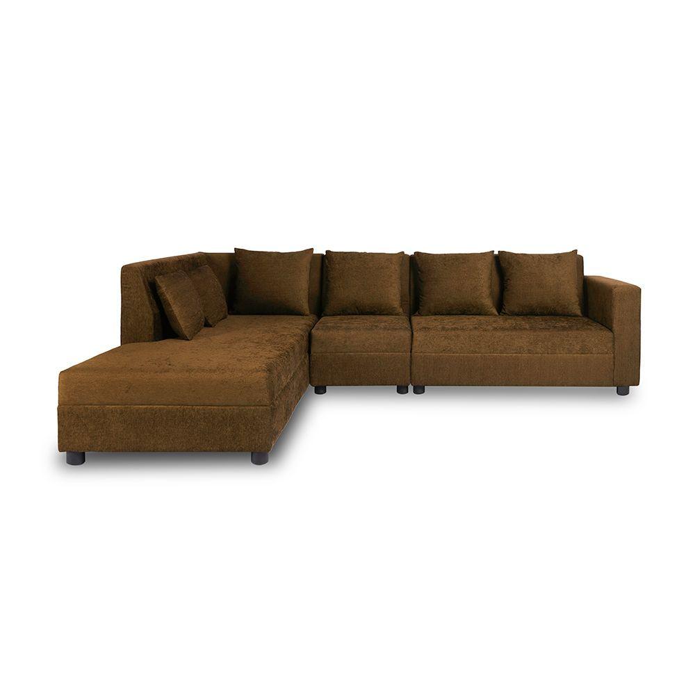 Wakefit Skiver L Shape 6 Seater Sofa Set (3 Seater + Left Aligned Chaise)