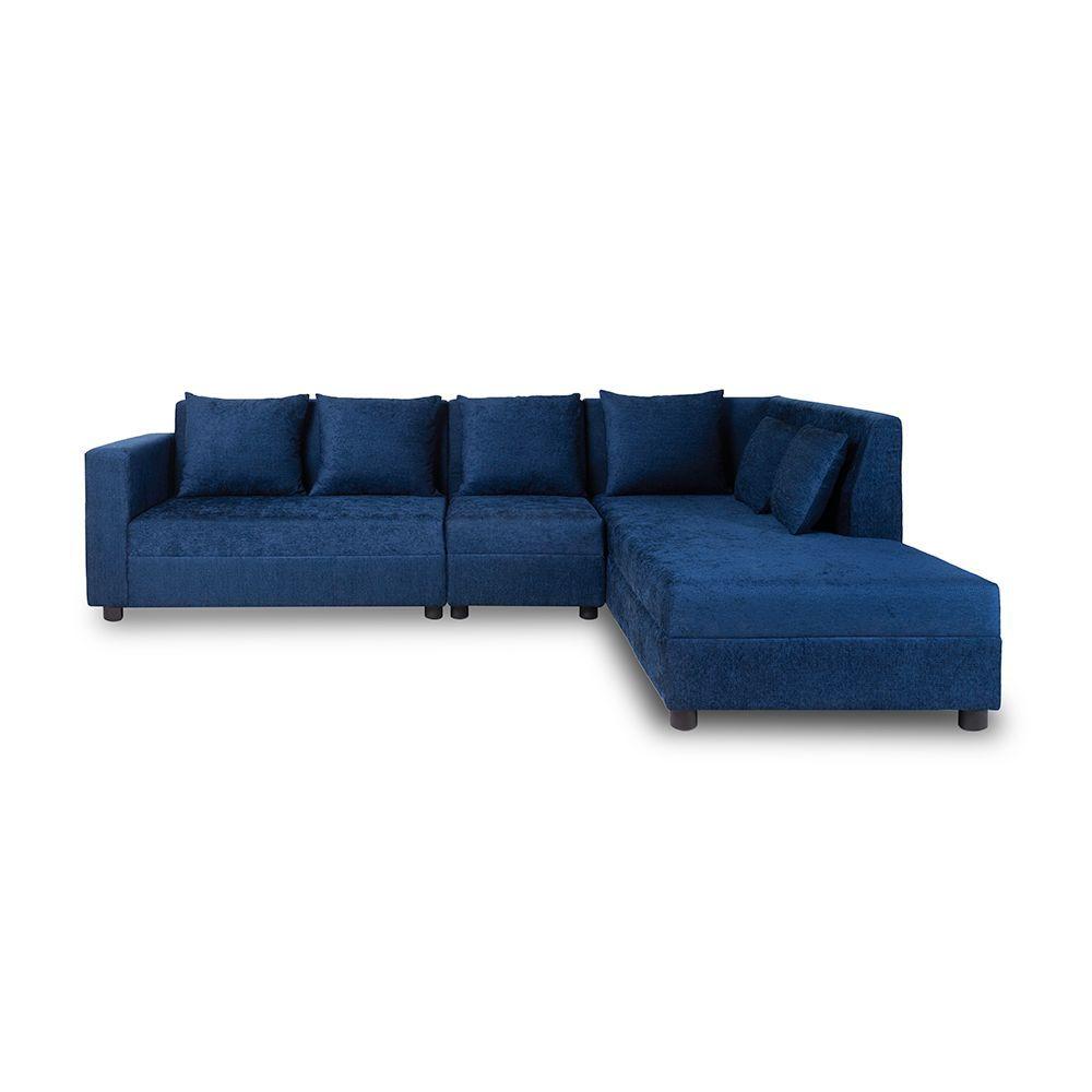 Wakefit Skiver L Shape 6 Seater Sofa Set (3 Seater + Right Aligned Chaise)