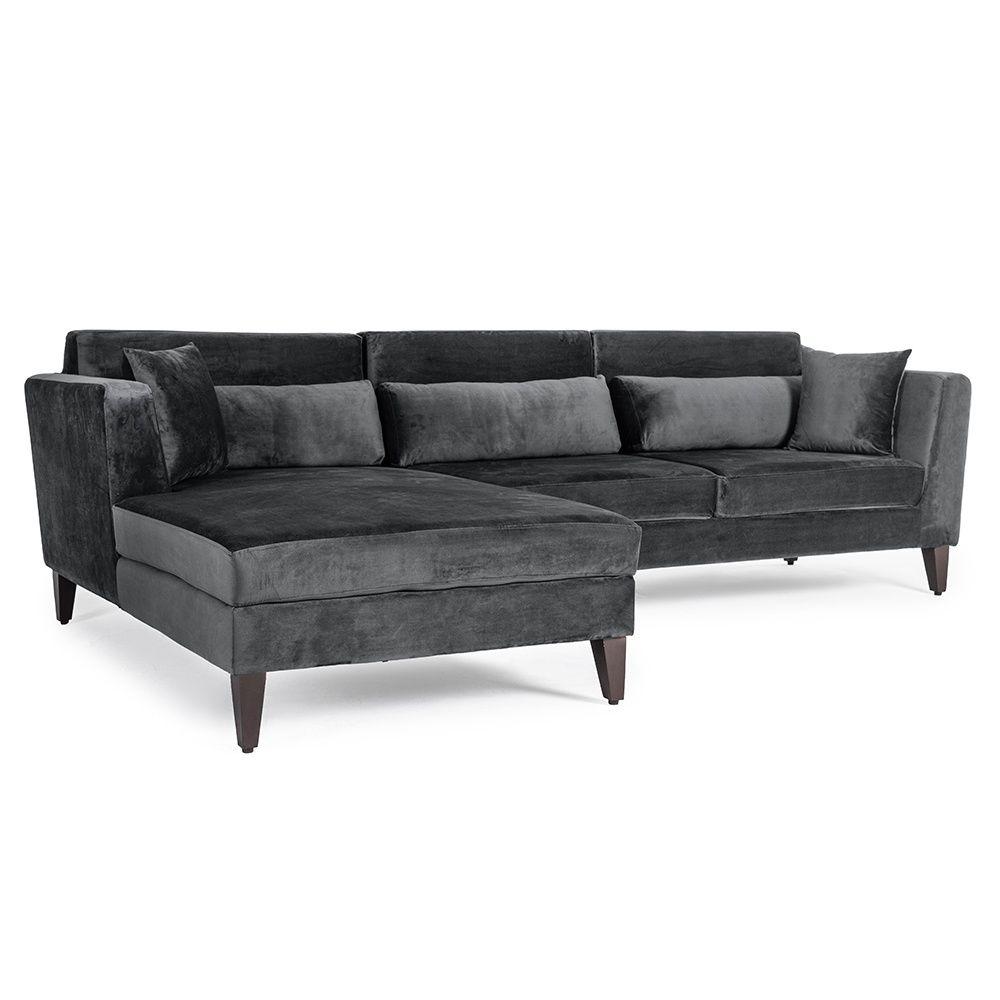 Wakefit Snoozer Sofa | Three Seater | Velvet Space Grey Color | Velvet Sofa