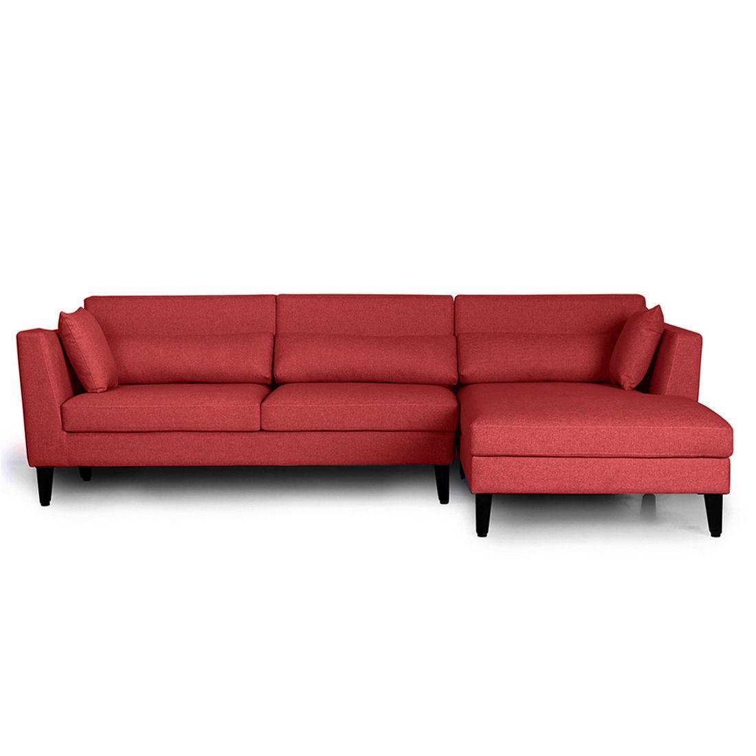 Wakefit SnoozePro L Shape Sofa Set (3 Seater + Right Aligned Chaise) Omega Red