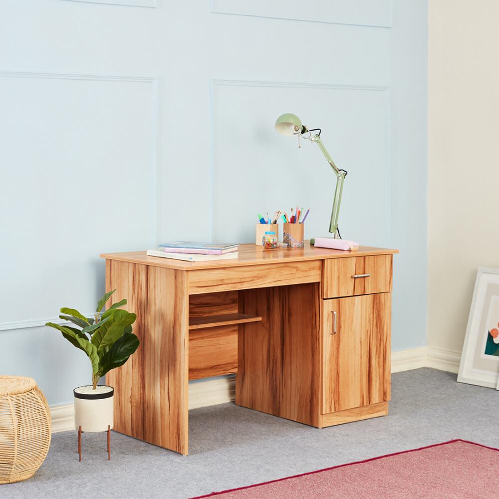Wakefit Engineered Wood Study Table | Columbian Walnut Study Table, With Free Of Cost Installation