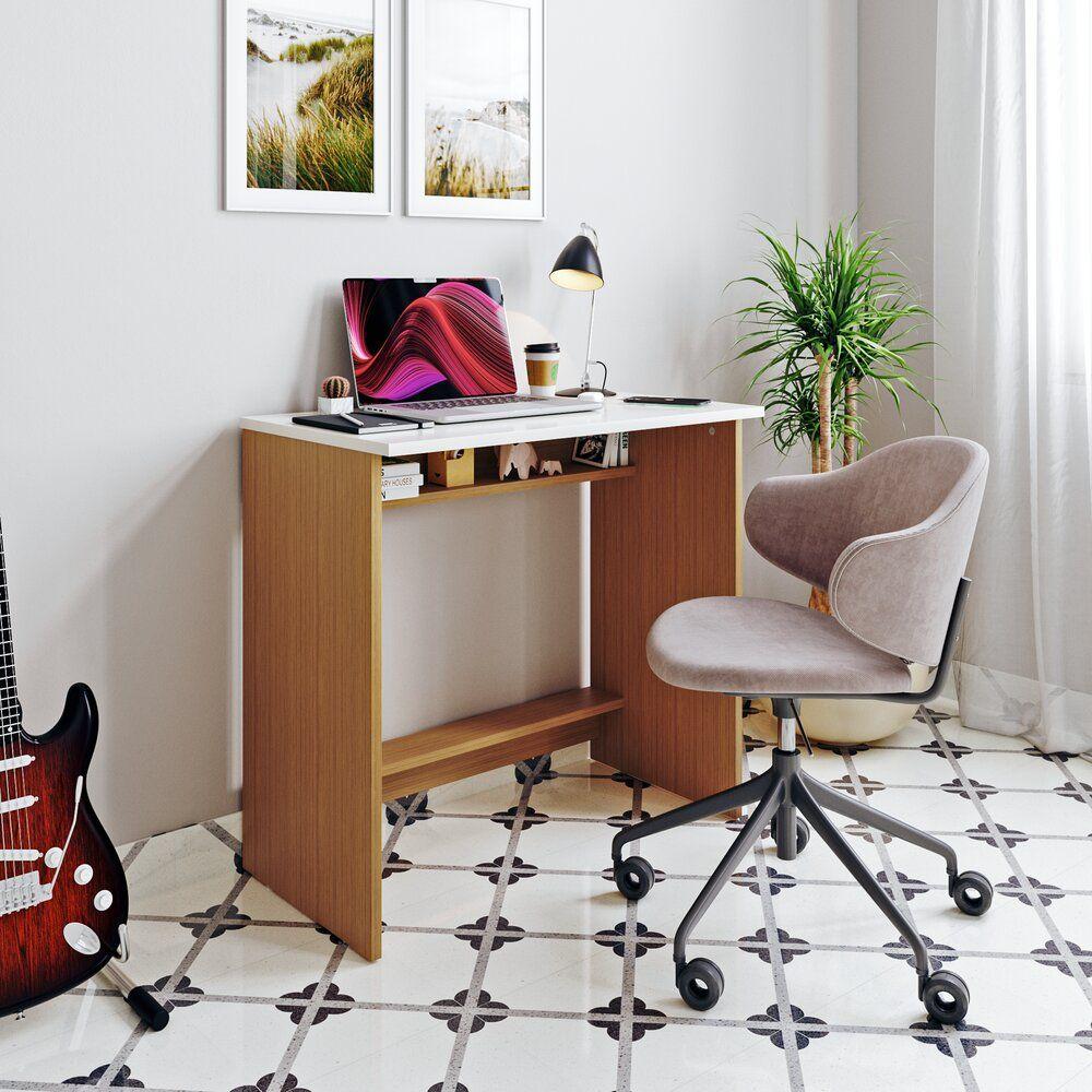 Wakefit Engineered Wood Study Table | Columbian Walnut Colour With Free Of Cost Installation