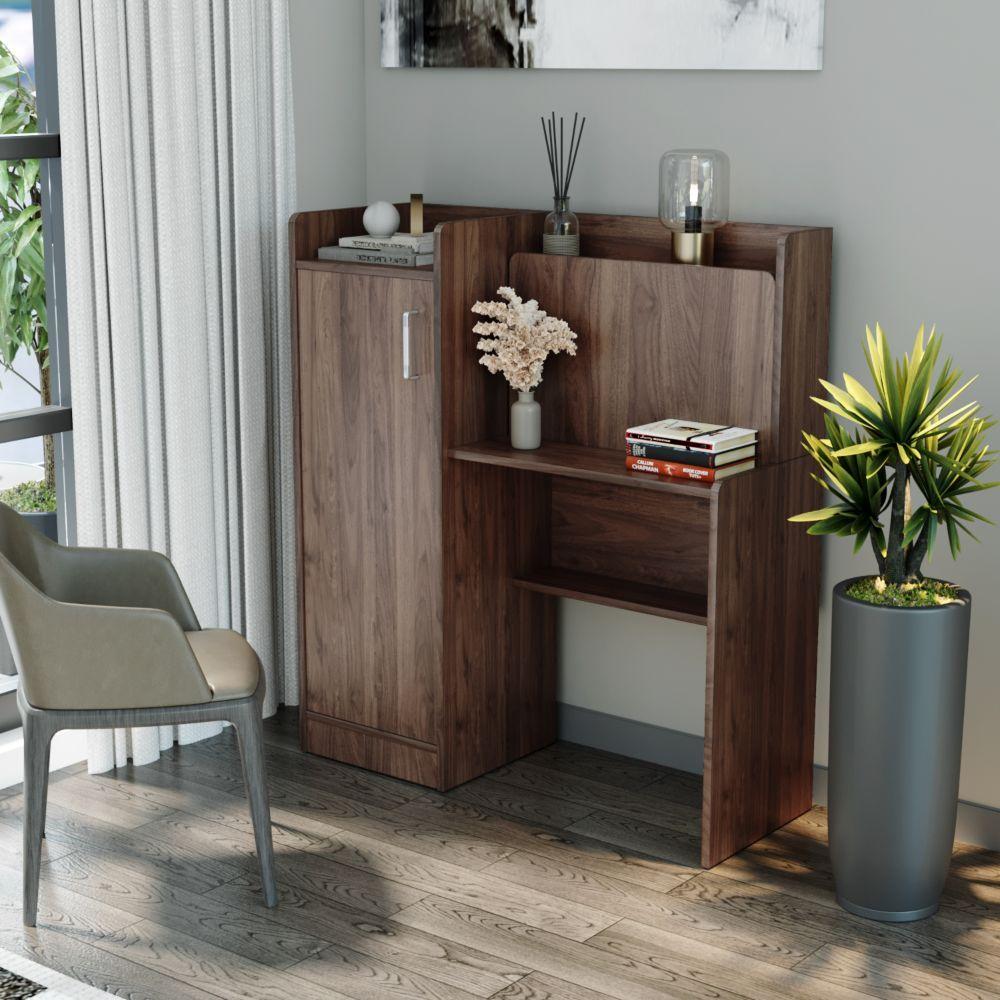 Wakefit Engineered Wood Study Table | Columbian Walnut Colour With Free Of Cost Installation