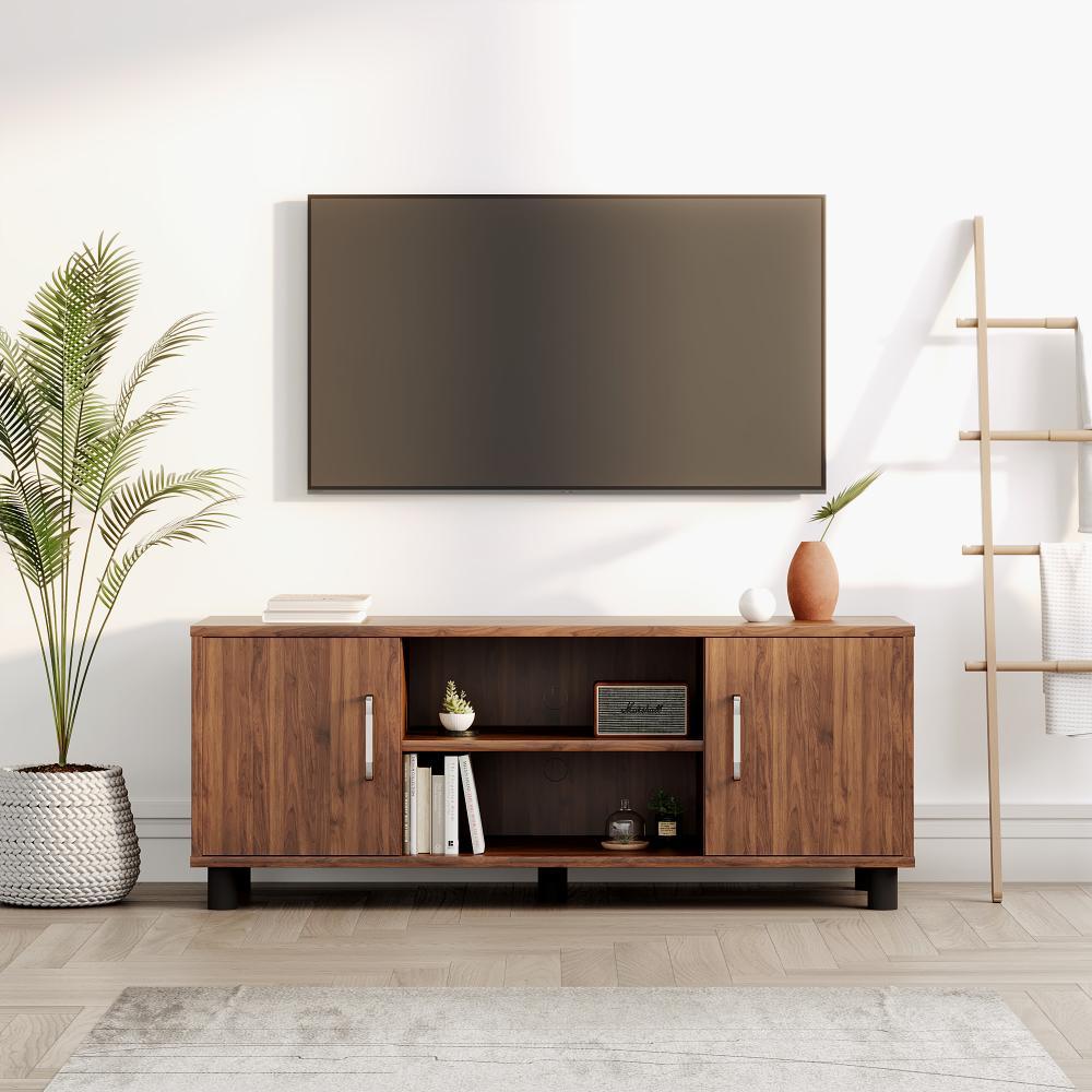 Wakefit TV Unit | Columbian Walnut Color, Engineered Wood TV Unit