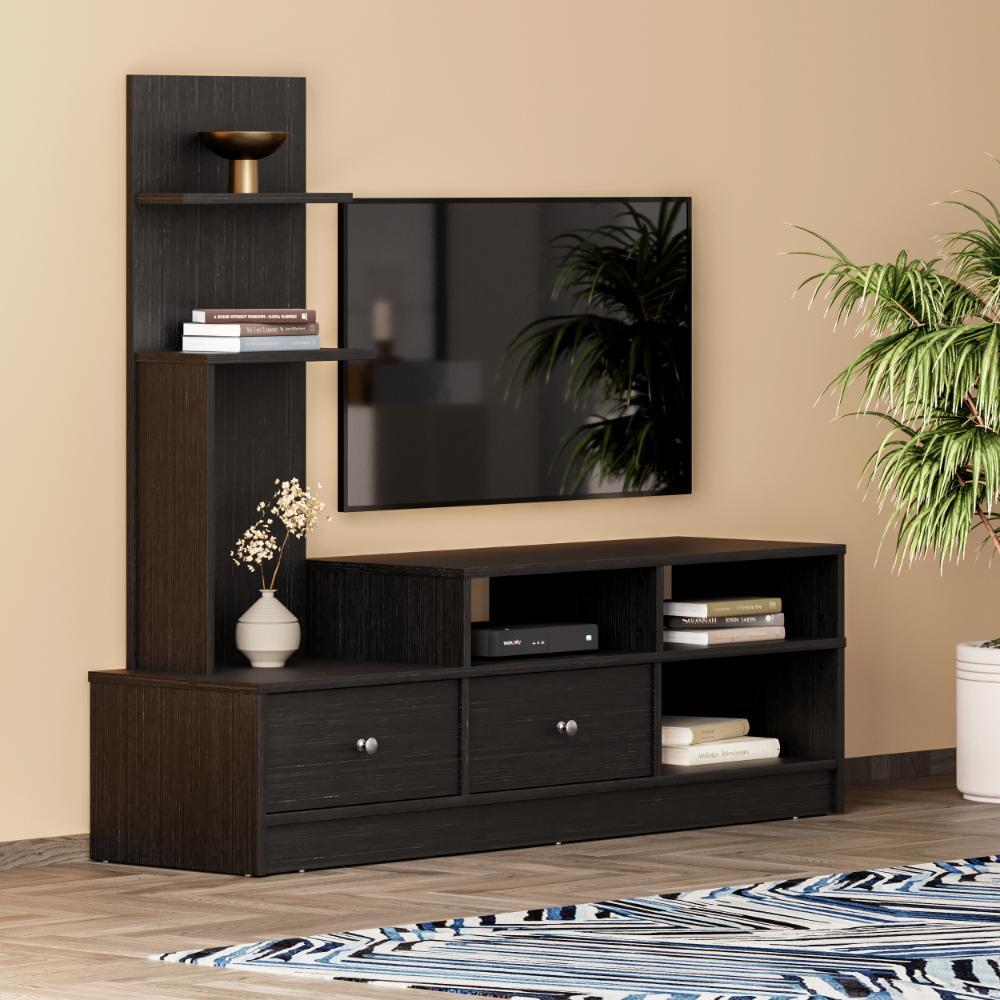 Wakefit TV Unit | Columbian Walnut Color, Engineered Wood TV Unit