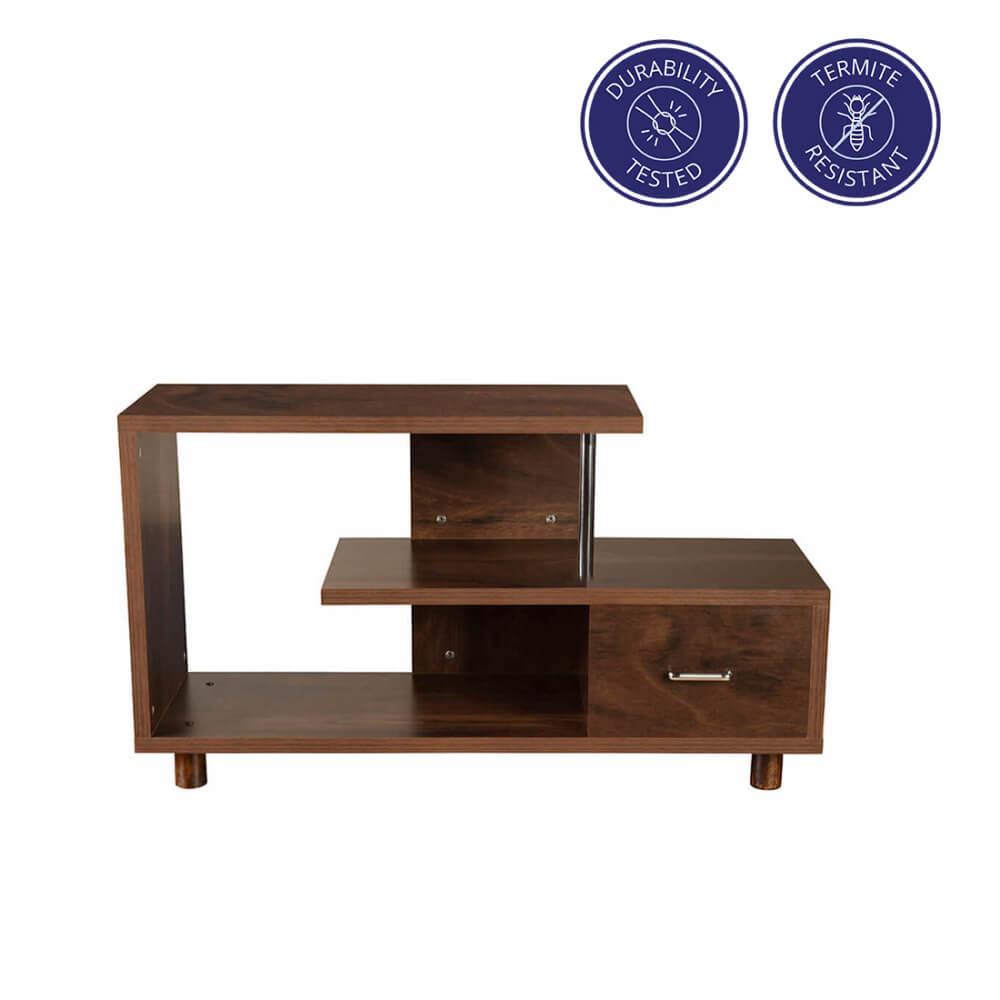 Wakefit TV Unit | Columbian Walnut Color, Engineered Wood TV Unit